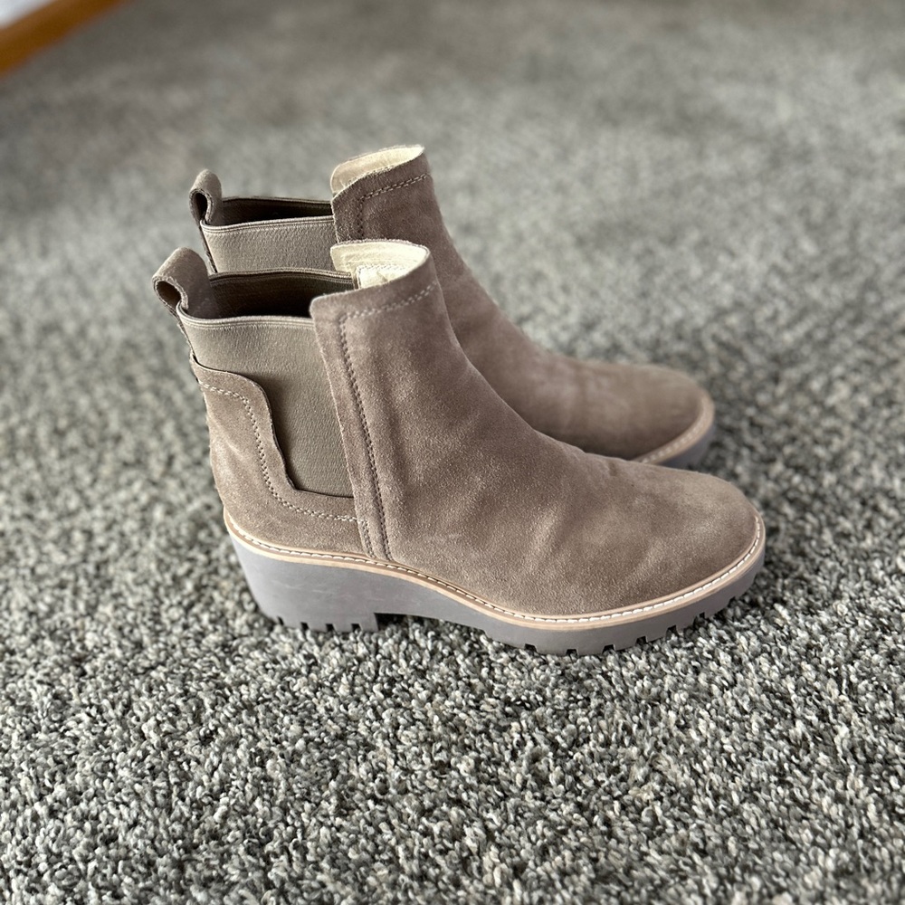 Dolce Vita Brown Ankle Boots with Chunky Sole